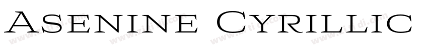 Asenine Cyrillic Re字体转换